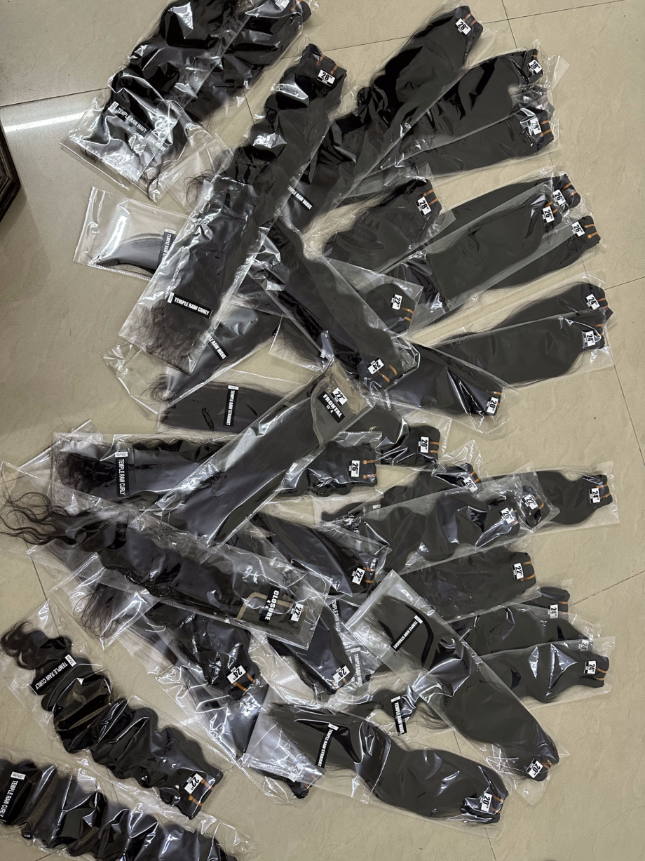 WHOLESALE  BUNDLE  PACKAGE - South Indian Temple Raw Hair